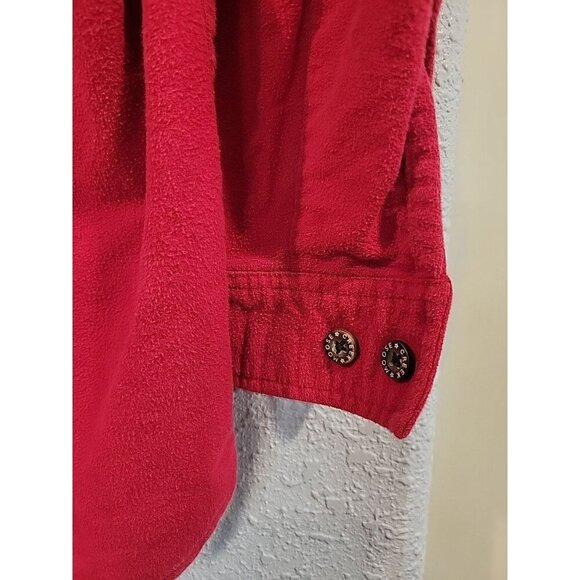 Moose Creek Mens Brushed Cotton Medium Long Sleeve Button Up Red - Picture 7 of 7